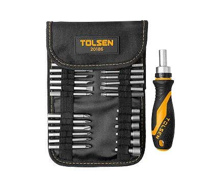 Набор вставок (бит) 1/4", PH, PZ, Hex, Torx, Slotted, 26 предметов TOLSEN TT20186