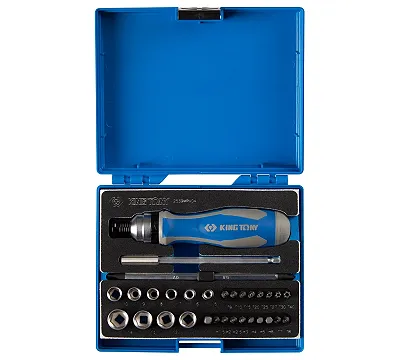 Набор вставок (бит) 1/4", PH, PZ, Hex, Torx, Slotted, 39 предметов KING TONY 2539MRV04