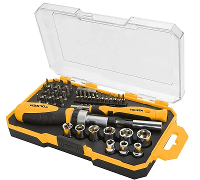 Набор вставок (бит) 1/4", PH, PZ, Hex, Torx, Slotted, 42 предмета TOLSEN TT20041