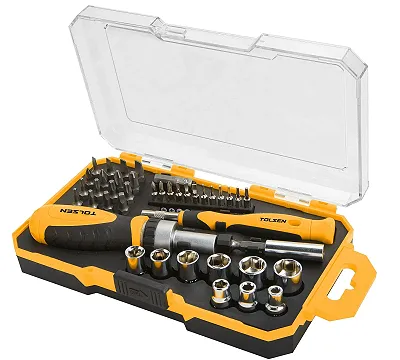 Набор вставок (бит) 1/4", PH, PZ, Hex, Torx, Slotted, 42 предмета TOLSEN TT20041