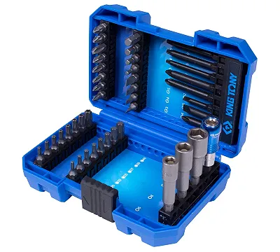 Набор вставок (бит) 1/4", PH, PZ, Hex, Torx, Slotted, 44 предмета KING TONY 1044MR