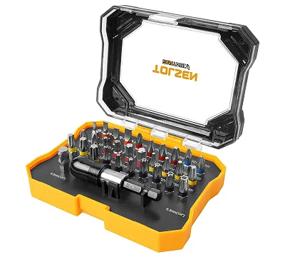 Набор вставок (бит) 1/4", PH, PZ, Hex, Torx, Slotted, TorxTR, Square, 32 предмета TOLSEN TT20377