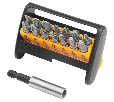 Набор вставок (бит) 1/4", PH, PZ, Torx, 15 предметов TOLSEN TT20365