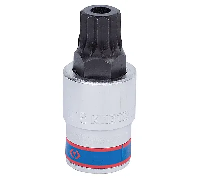Насадка (бита) торцевая 1/2", SPLINE, M18, с отверстием KING TONY 402B18
