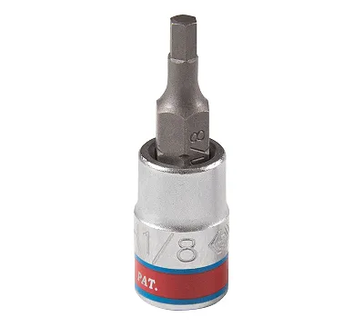 Насадка (бита) торцевая 1/4", Hex, 1/8", L = 37 мм KING TONY 203504S