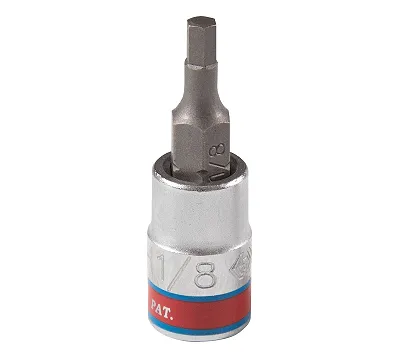 Насадка (бита) торцевая 1/4", Hex, 1/8", L = 37 мм KING TONY 203504S