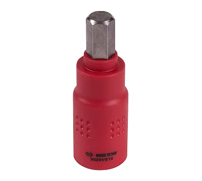 Насадка (бита) торцевая диэлектрическая 3/8", HEX, 10 мм, L = 65 мм KING TONY 3025VE10