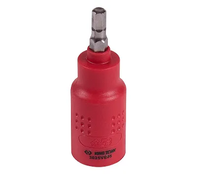 Насадка (бита) торцевая диэлектрическая 3/8", HEX, 5 мм, L = 65 мм KING TONY 3025VE05