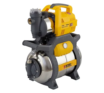 Насосная станция PSХ-950X, Х-Pro, 950 Вт, 3300 л/ч, ресивер 24 л, подъем 38 м, нержавейка Denzel