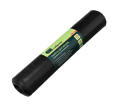 Пакеты для мусора 120 л x 10 шт, пвд, сверхпрочные, длинный ролик, Сибртех