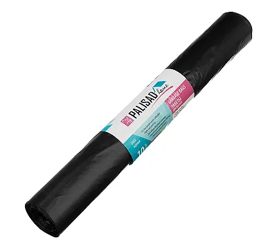 Пакеты для мусора 200 л x 10 шт., ПВД особопрочные черные, длинный ролик, Home Palisad