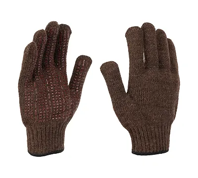 Перчатки трикотажные, верблюжья и овечья шерсть, ПВХ -гель Протектор Сибртех