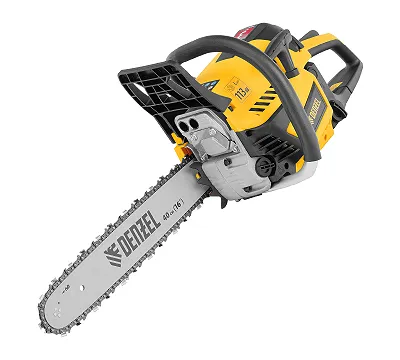 Пила цепная бензиновая DS-4516, шина 40 см, 45 см3, 2,5 л.с, шаг 0,325, паз 1,5 мм, 64 звена Denzel
