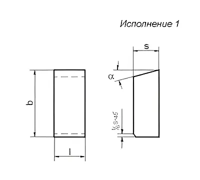 Пластина 13151 Т15К6 (5,5х12х5х18гр.) (для отрезных и прорезных резцов)