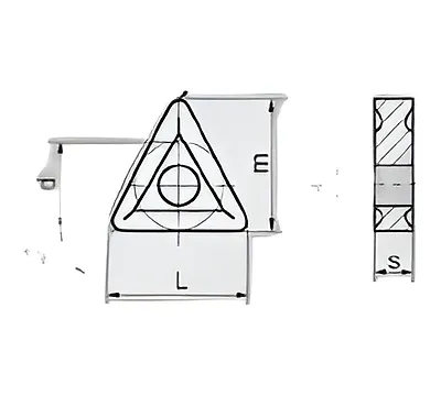 Пластина TNMG - 160404 CM2, P20 М20 К20 трехгранная dвн=4 мм (01125) с 2-х сторонним стружколомом
