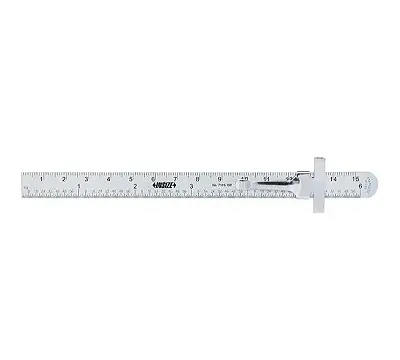 Линейка 150 мм карманная с ползунком INSIZE 7119-150
