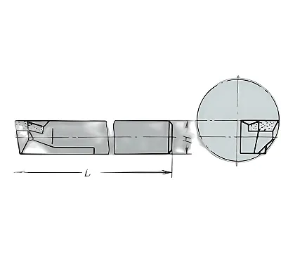 Резец Расточной 25х25х220 ВК8 для сквозных отверстий