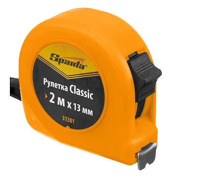 Рулетка Classic,2 м х 13 мм, пластиковый корпус Sparta