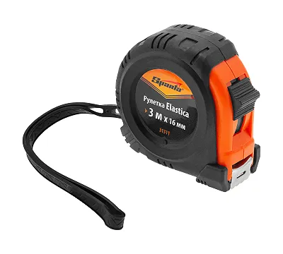 Рулетка Elastica,3 м х 16 мм, обрезиненный корпус Sparta