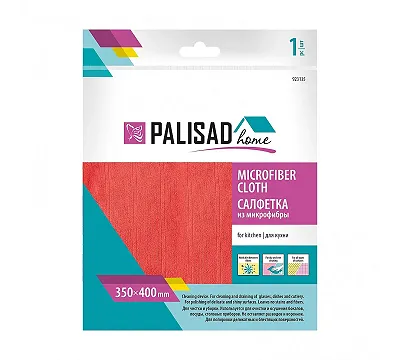 Салфетка из микрофибры для кухни 350 x 400 мм, коралловая, Home Palisad