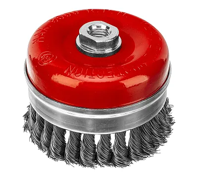 Щетка для УШМ Heavy Duty, 100 мм, М14, "чашка", крученая проволока 0.5 мм Matrix