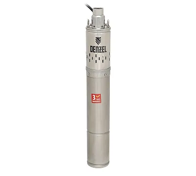 Скважинный насос DWS-3,5-100, винтовой, диаметр 3,5", 800 Вт, 1700 л/ч, напор 100 м Denzel