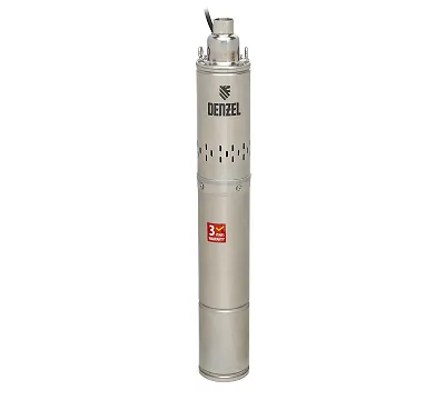Скважинный насос DWS-4-150, винтовой, диаметр 4", 1300 Вт, 2000 л/ч, напор 150 м Denzel