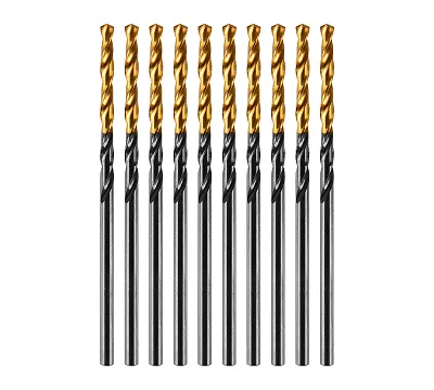 Сверло по металлу, 2 мм, HSS-Tin, Golden Tip, 10 шт. Denzel