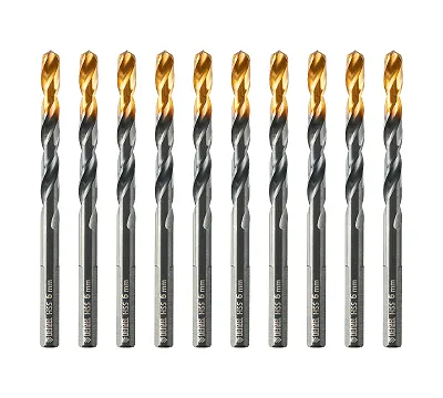 Сверло по металлу, 6 мм, HSS-Tin, Golden Tip, 10 шт. Denzel