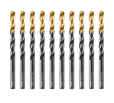 Сверло по металлу, 7 мм, HSS-Tin, Golden Tip, 10 шт. Denzel