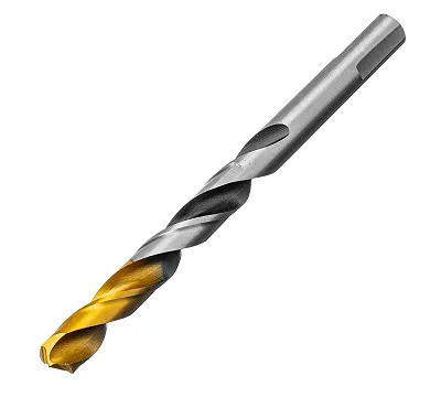 Сверло спиральное по металлу 10 x 133 мм, Р6М5, Golden Tip, многогранная заточка Denzel