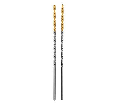 Сверло спиральное по металлу 2 х 86 мм Р6М5, Golden Tip, удлиненное, 2 шт. Denzel