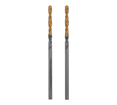 Сверло спиральное по металлу 2 x 49 мм, Р6М5, Golden Tip, 2 шт. Denzel