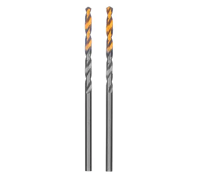 Сверло спиральное по металлу 2,5 x 57 мм, Р6М5, Golden Tip, 2 шт. Denzel