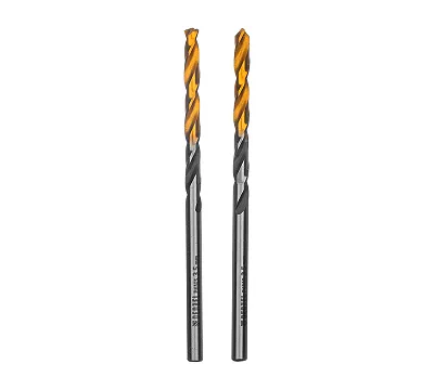 Сверло спиральное по металлу 3,5 x 70 мм, Р6М5, Golden Tip, многогранная заточка, 2 шт. Denzel
