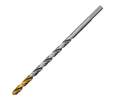 Сверло спиральное по металлу 5 х 132 мм, Р6М5, Golden Tip, удлиненное Denzel