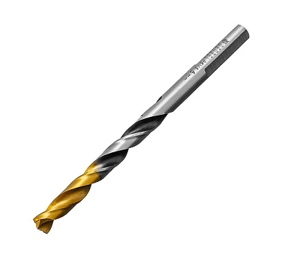 Сверло спиральное по металлу 6 x 93 мм, Р6М5, Golden Tip, многогранная заточка Denzel