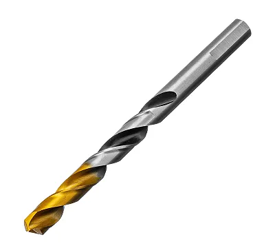 Сверло спиральное по металлу 8,5 x 117 мм, Р6М5, Golden Tip, многогранная заточка Denzel
