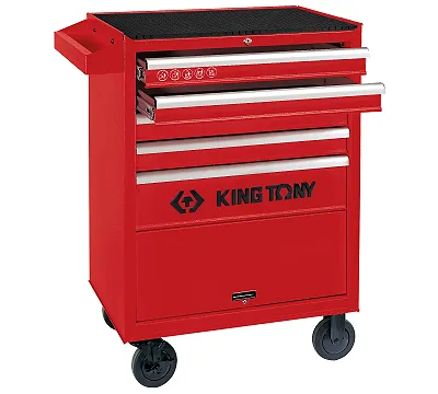 Тележка инструментальная 5 ящиков и отсек KING TONY 87432-5B