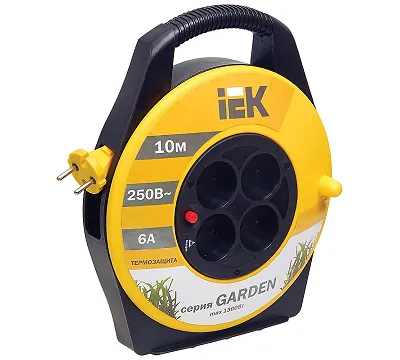 Удлинитель на катушке"Garden" 10 м, 6 А IEK WKP23-06-04-10
