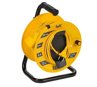 Удлинитель на катушке"Garden" 30 м, 6 А IEK GD-KP40-06-01-30