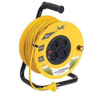 Удлинитель на катушке"Garden" 30 м, 6 А IEK WKP23-06-04-30