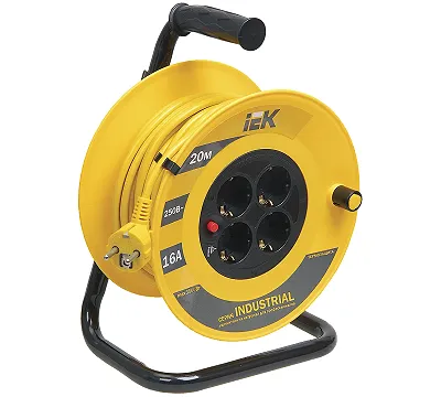 Удлинитель на катушке"Industrial" 20 м, 16 А IEK WKP15-16-04-20