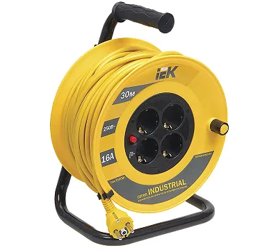 Удлинитель на катушке"Industrial" 30 м, 16 А IEK WKP15-16-04-30