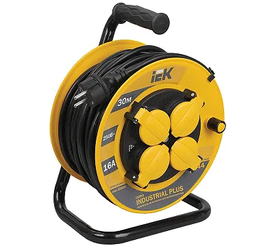 Удлинитель на катушке"Industrial plus" 30 м, 16 А, IP44 IEK WKP15-16-04-30-44