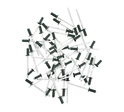 Заклепки 3.2 х 8 мм RAL 6005, темно-зеленые, 50 шт Matrix