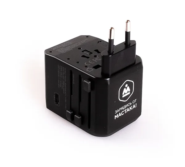 Адаптер переносной 100-240В / 5В USB TYPE-C МАСТАК ADB-201901