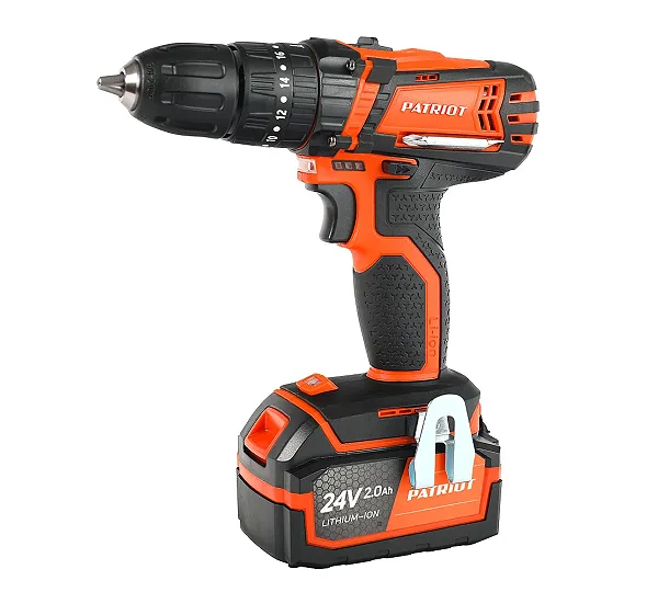 Аккумуляторная дрель-шуруповерт BR 241ES-h, 24 В, ударный, кейс PATRIOT 180201246