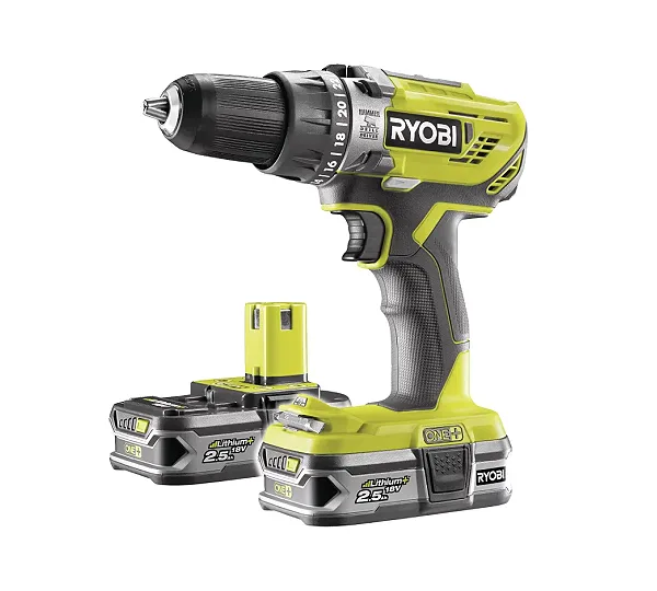 Аккумуляторная дрель-шуруповерт, ударная, ONE+,18В RYOBI R18PD3-225S