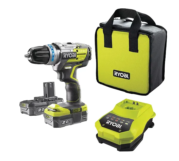Аккумуляторная дрель-шуруповерт, ударная, ONE+,18В RYOBI R18PDBL-220S